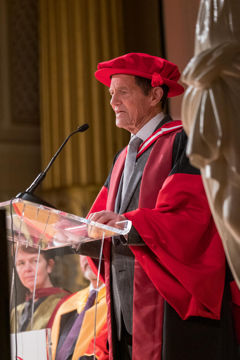 Professor Molyneux receiving his honorary degree in 2019