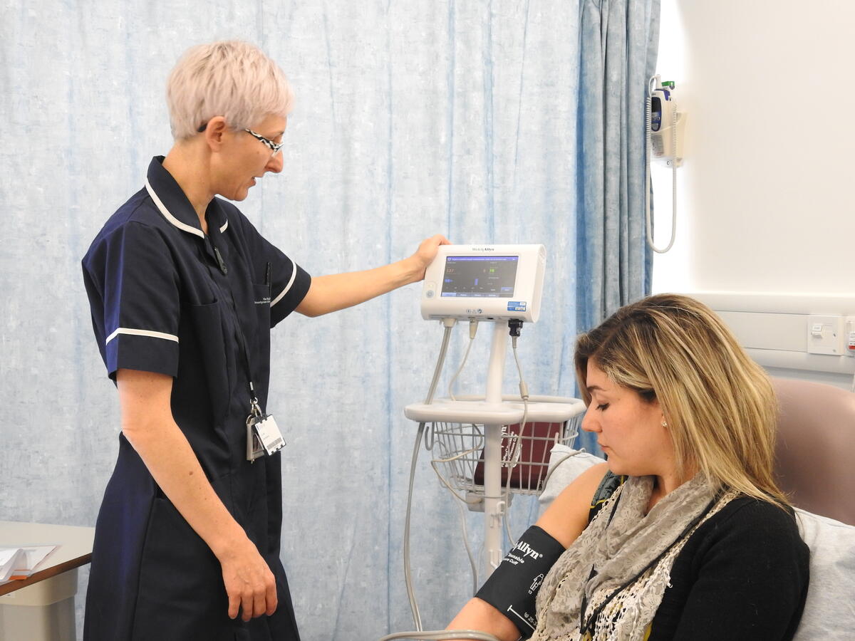 nurse and volunteer at the LSTM Accelerator research clinic