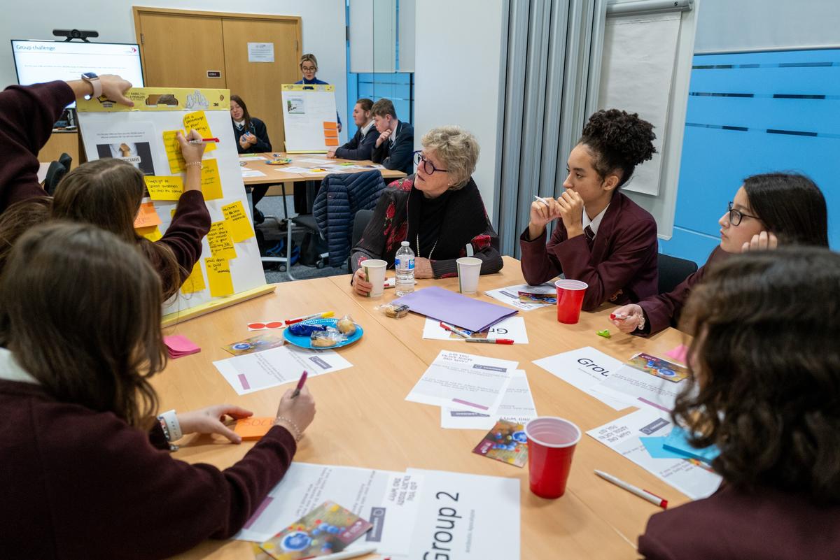 Dame Sally discusses AMR with one student group