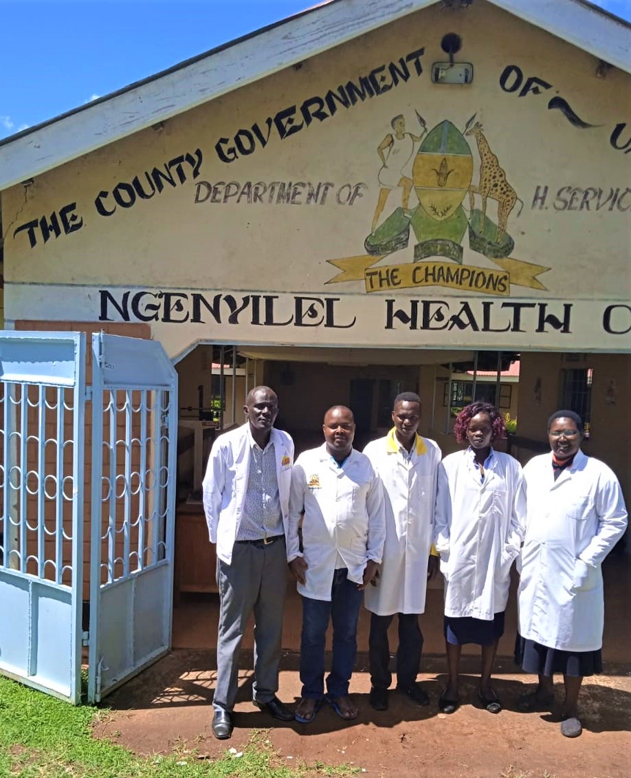 Group Photo of staff at Ngenyilel health centre (including some Quality Improvement Team members)