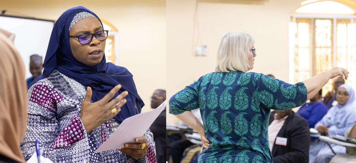Introductions led by Dr. Hauwa Mohammed, Country Director for LSTM Nigeria, and Dr. Helen Allott, the course director/photo credit: Wellbeing Foundation Africa