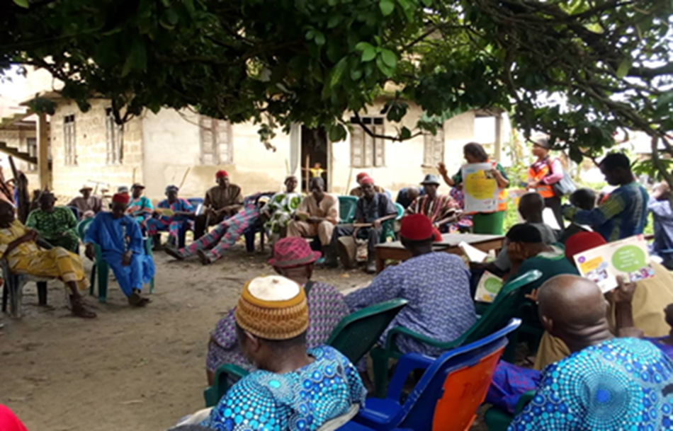Philomina Nnaemeka, Anambra East Local Government TB Supervisor during a community engagement meeting, Anambra State. Photo taken by Chukwuebuka Ugwu. Philomina Nnaemeka, Anambra East Local Government TB Supervisor during a community engagement meeting, Anambra State. Photo taken by Chukwuebuka Ugwu.