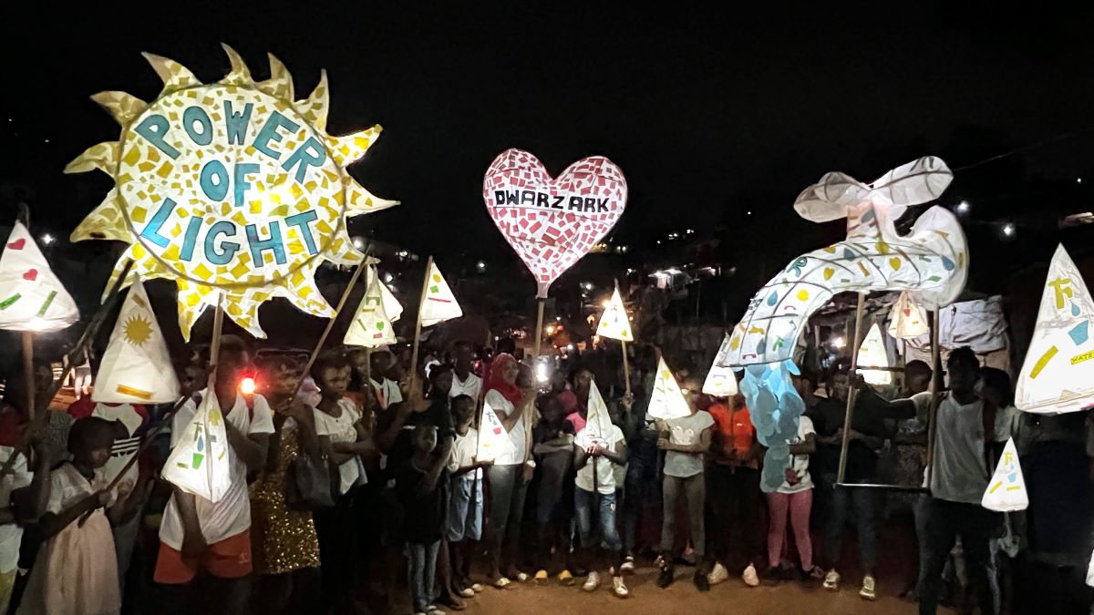 Luke Jerram was involved with ARISE for The Power of Light in Sierra Leone