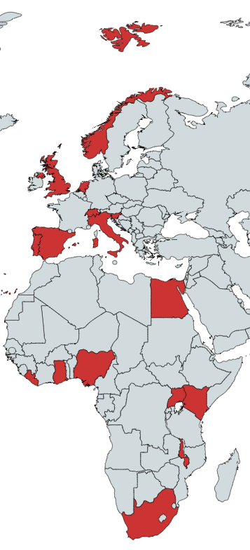 Countries involved in NEAR-AMR