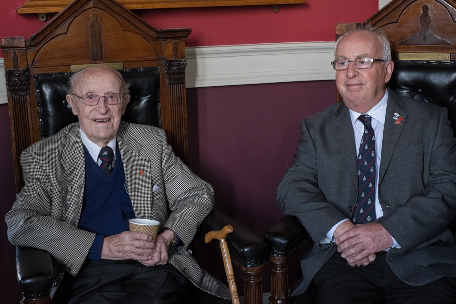 With his son Ron at the launch of Captive Memories in 2015 With his son Ron at the launch of Captive Memories in 2015