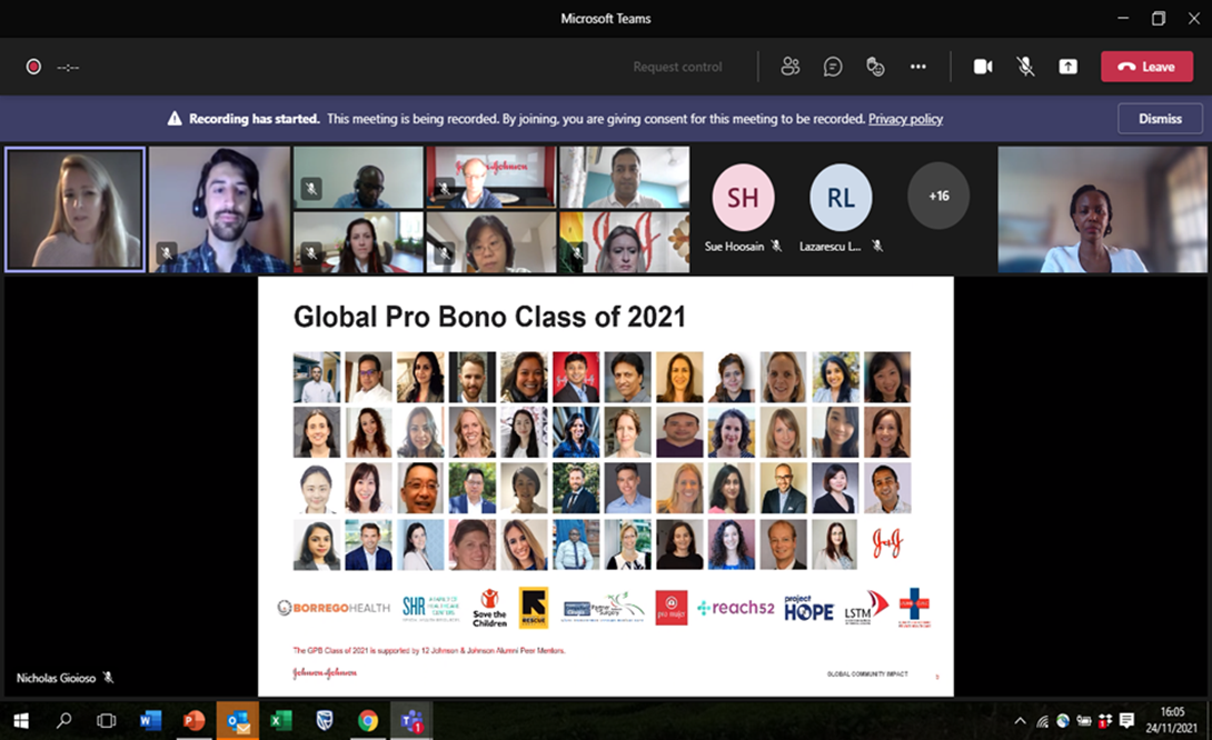 Johnson & Johnson Global Pro Bono Program 2021. Kenya LSTM