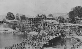 Burma railway under construction