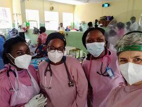 Photo of a group of nurses wearing PPE