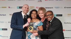 James, Anu, Hazel and Joseph, looking sharp at the awards ceremony.