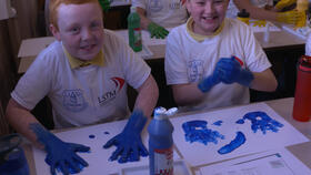 Wavertree Church of England pupils washing hands activity