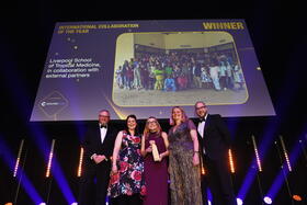 The REDRESS team pick up the International Collaboration of the Year award