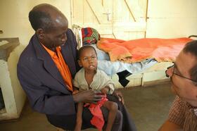 Credit: Jmesser5 via Wikimedia Commons. Child recovering from cerebral malaria