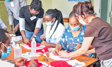 Obstetric skills session during AOAC training