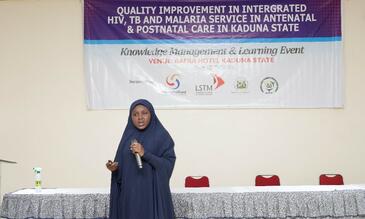 Midwife presenting her experience with ANC PNC training in Kaduna state//photo: Adacha Boslam Bello