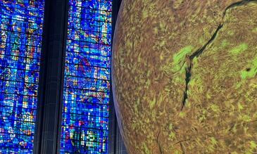 Helios exhibit in Liverpool Cathedral