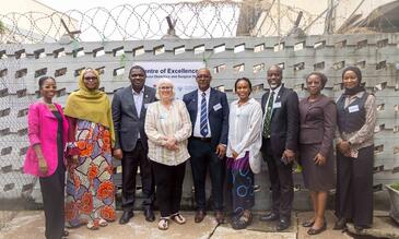 Group photo in front of Centre of Excellence at Lagos State University Teaching Hospital/credit: WBFA