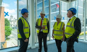 L-R  Sean Fenner, Regional Director, Keir – Professor David Lalloo, Director, LSTM – Professor Janet Hemingway, Director iiCON – Bob Adams, Director, iiCON
