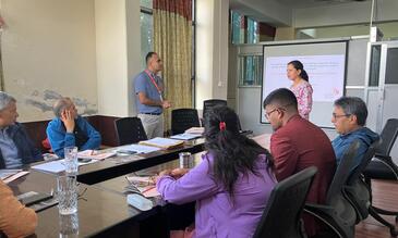 A briefing to local authority staff in Nepal