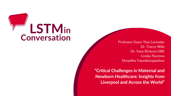 Image description - LSTM In Conversation logo on the left, names of speakers and topic on the right. 