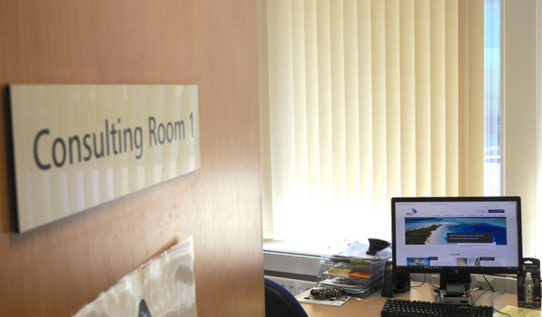 Consulting room at the Well Travelled Clinic