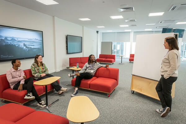 Students in breakout spaces at Pembroke House Students in breakout spaces at Pembroke House