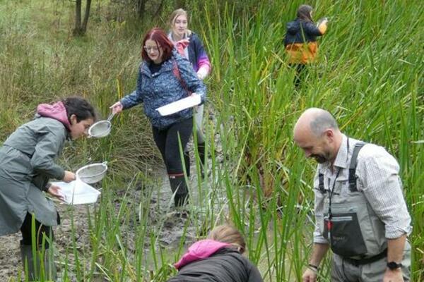 MSC students on a fieldtrip to develop sampling techniques