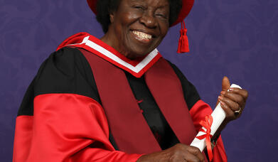 Professor Letitia Obeng at the 2017 graduation ceremony