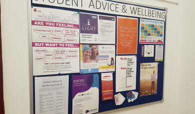 Welfare noticeboard at LSTM