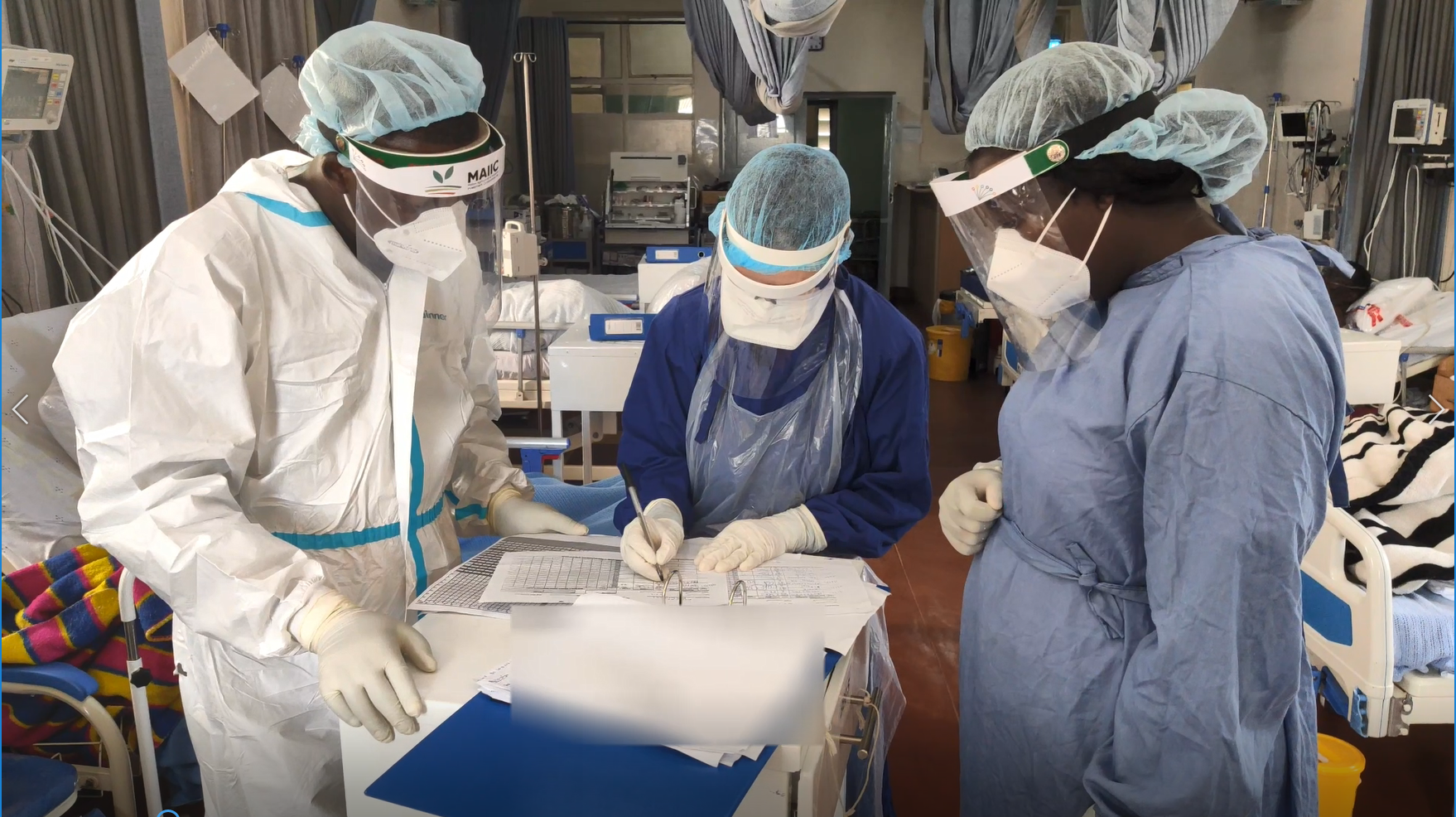 Staff on a ward round of our newly opened High Dependency and Respiratory Unit, which has been re-provisioned as a COVID ward for the most critically unwell patients