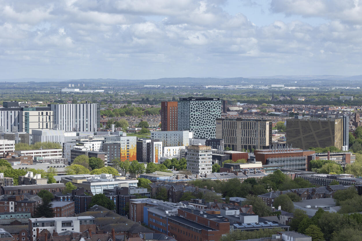 Photograph of a section of the Knowledge Quarter canvas