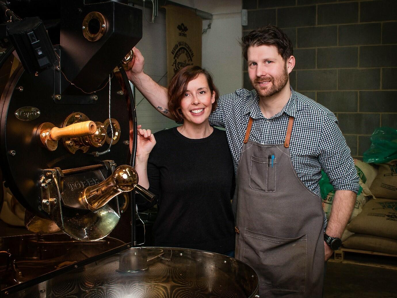 Baristocracy Coffee Roasters owners, Kate Hudson and Alex Forsyth