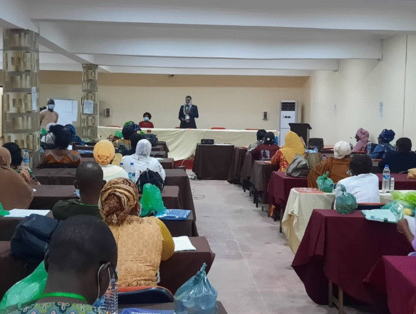 Commissioner of Health in Oyo addressing the antenatal and postnatal care training participants