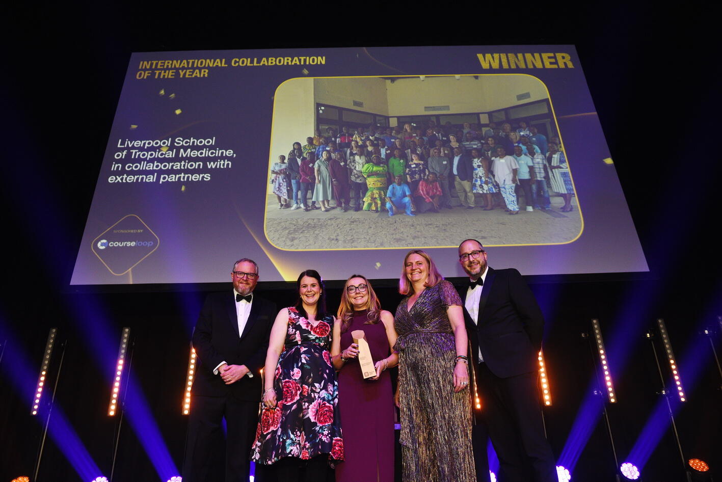 The REDRESS team pick up the International Collaboration of the Year award
