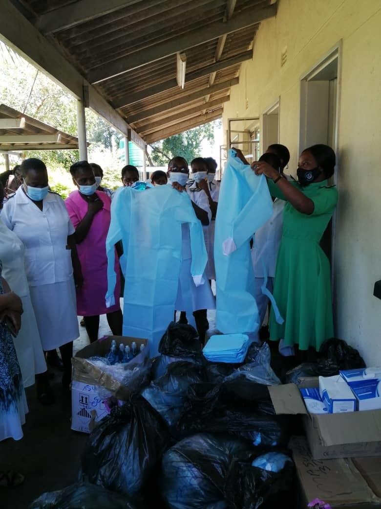 PPE donations arrive at the Mucheke Clinic in Masvingo, Zimbabwe.  Photo: Primrose Matambanadzo 