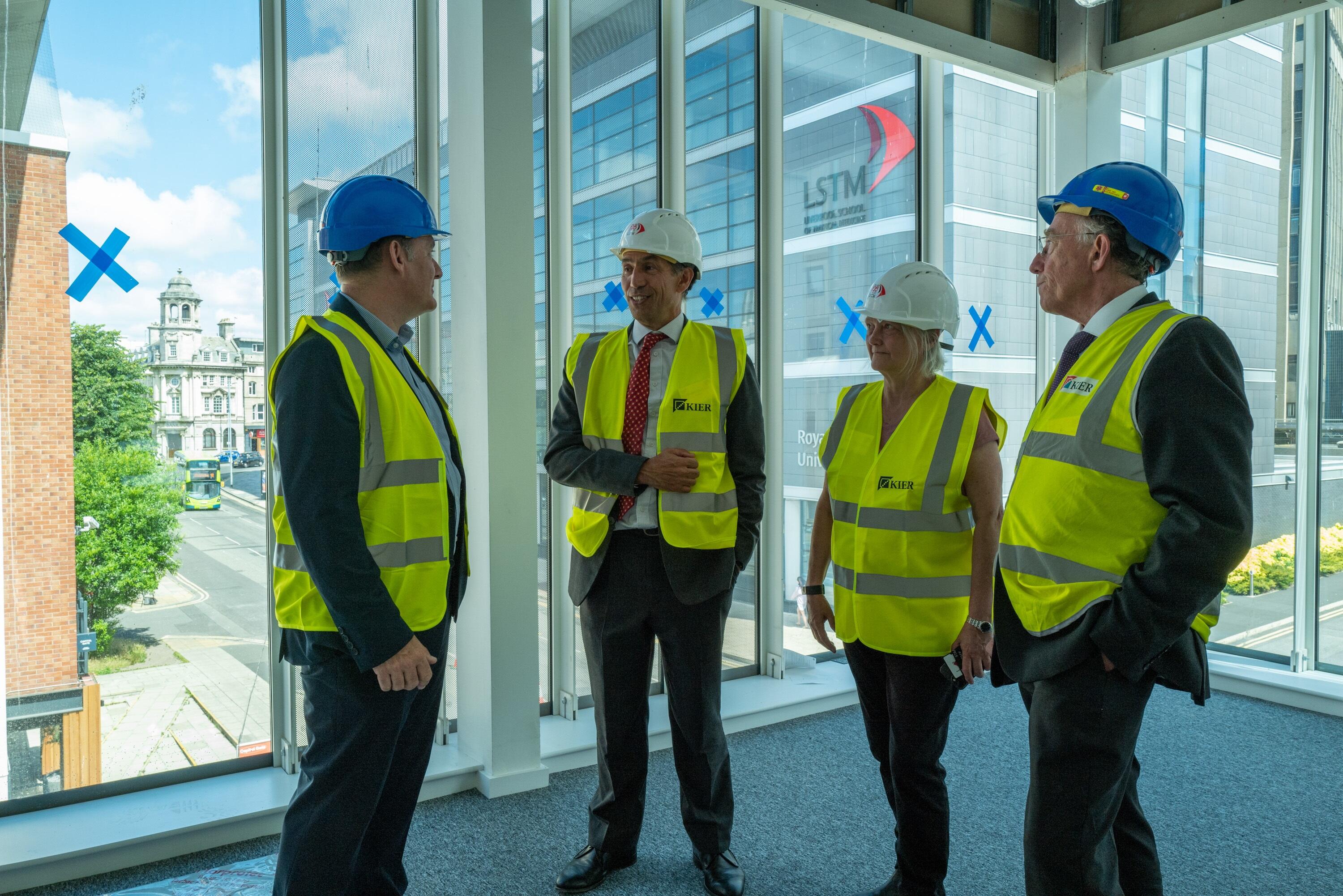 L-R  Sean Fenner, Regional Director, Keir – Professor David Lalloo, Director, LSTM – Professor Janet Hemingway, Director iiCON – Bob Adams, Director, iiCON