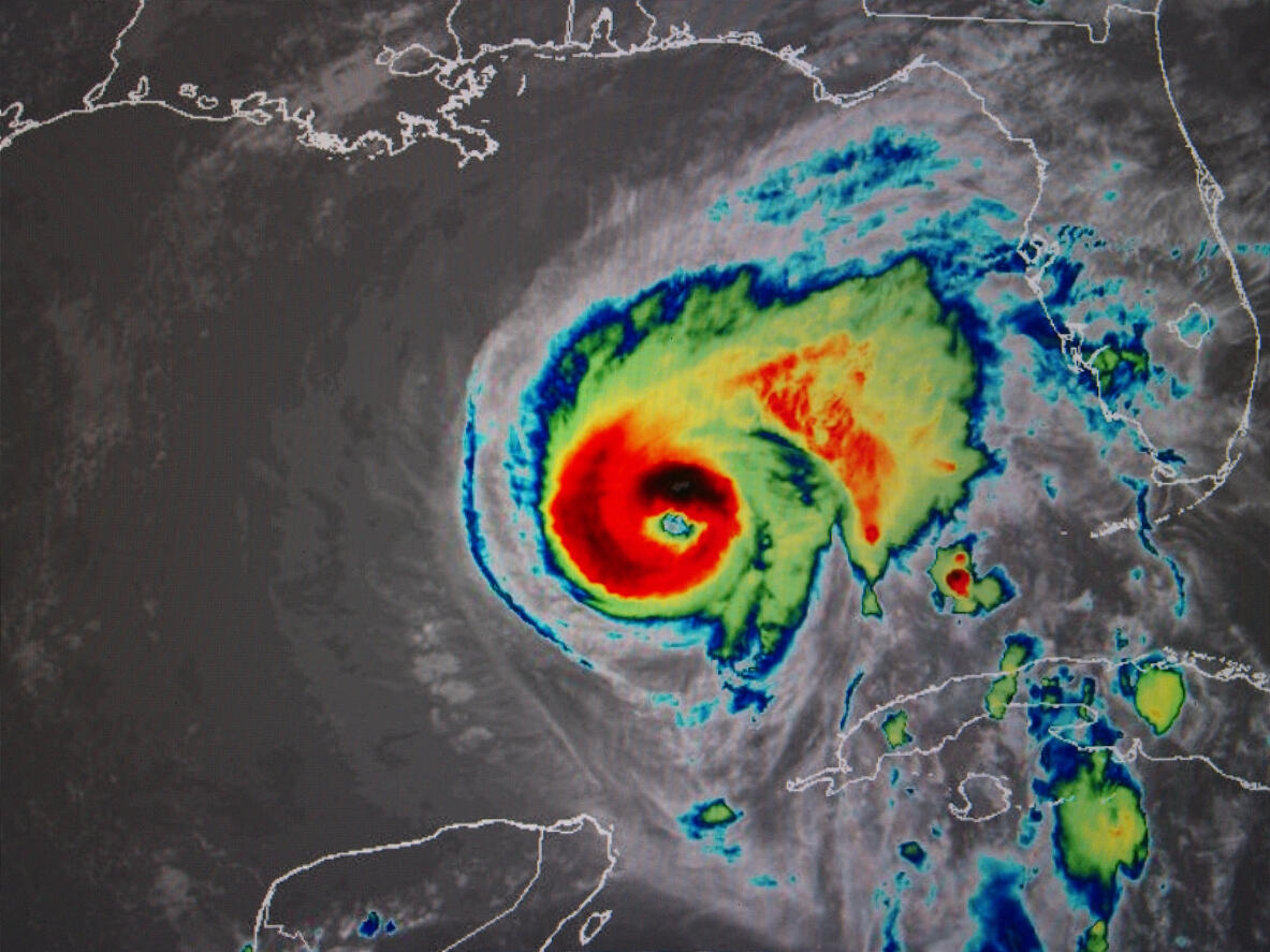 Climate change is making extreme weather events such as tropical storms and hurricanes more common (image: iStock) Weather radar map of hurricane