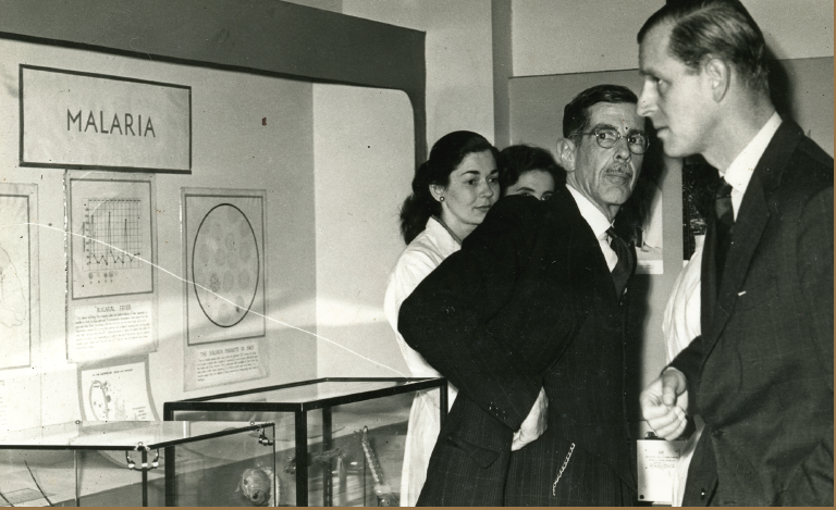 HRH Prince Philip during a visit to LSTM in 1954