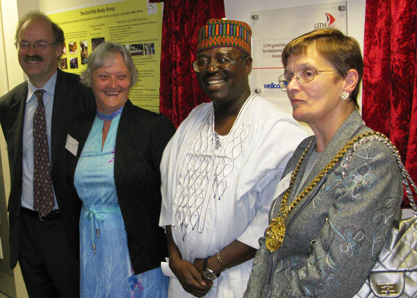 Sir Mark Walport, Janet Hemingway, Hazel Williams and Abdulsalami Nasidi