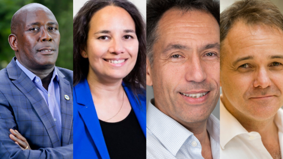 From left to right: Professor Tom Kariuki, Tamar Ghosh, Sir Jeremy Farrar and Professor David Lalloo