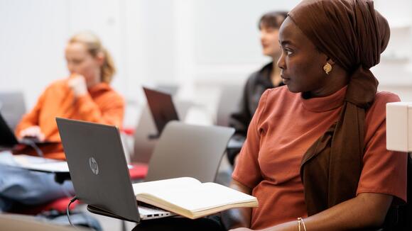 Photo of an LSTM student in a lecture