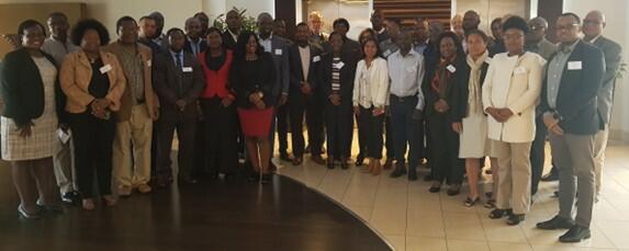 Group photo of the members of the African Euro partnership.