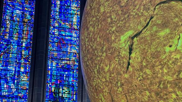 Helios exhibit in Liverpool Cathedral