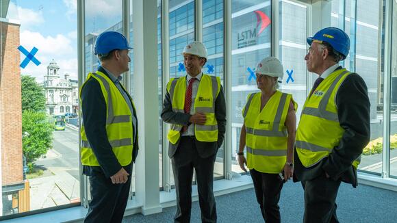 L-R  Sean Fenner, Regional Director, Keir – Professor David Lalloo, Director, LSTM – Professor Janet Hemingway, Director iiCON – Bob Adams, Director, iiCON