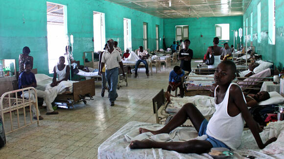 A hospital in Haiti