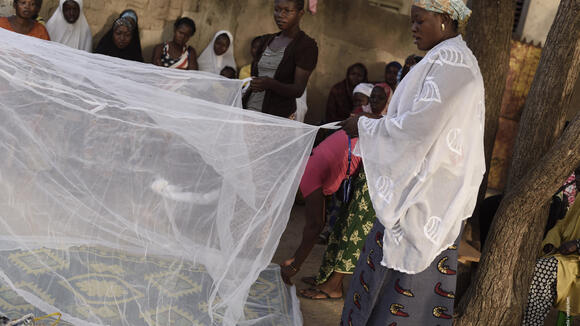 Bednet in Burkina Faso - stock photo