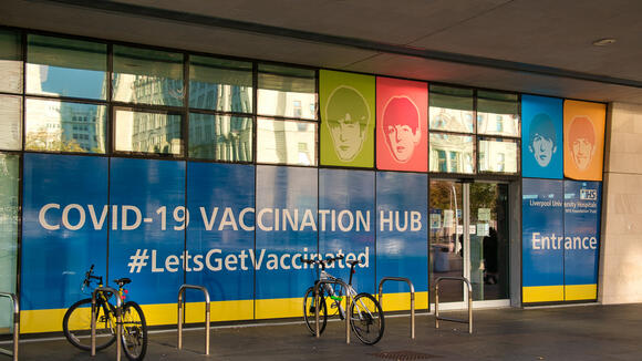 COVID vaccination site in Liverpool