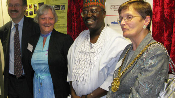 Sir Mark Walport, Janet Hemingway, Hazel Williams and Abdulsalami Nasidi