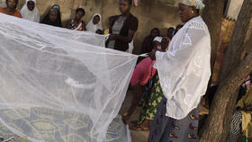 Bednet in Burkina Faso - stock photo