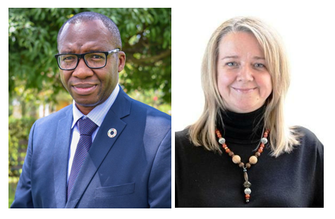 Professor Charles Ameh and  Professor Dame Tina Lavender